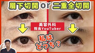 【二重】眉下切開と二重全切開のどちらを選ぶべき？症例写真を付きで比較解説【まぶた（瞼）の整形】