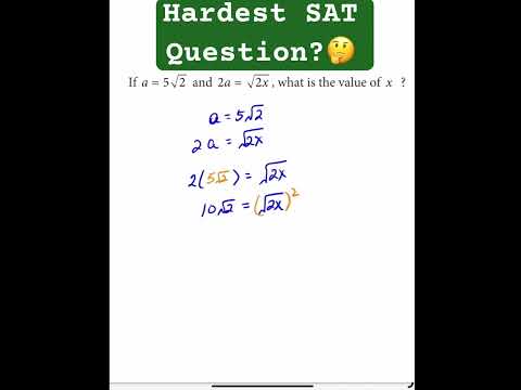 SAT Math Practice Question | Algebra #maths