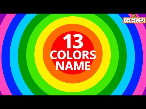 Learn Colors Name | Video for Kids | 13色の色の名前をおぼえよう！英語知育アニメ