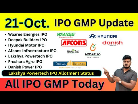 All IPO 07 GMP Today | Waaree Energies ipo gmp | Lakshya Powertech ipo allotment Status | Afcons ipo