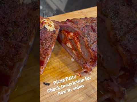 Bacon Wrapped Pizza Fatty Cooked in Smoker