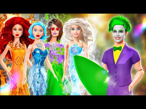 Four Elements Came To Life | Fire, Water, Air, and Earth Dolls!