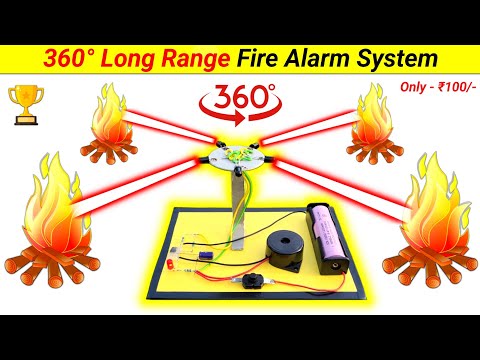 Inspire Award Project || How to make 360° Long Range Fire Alarm System || Fire Alarm