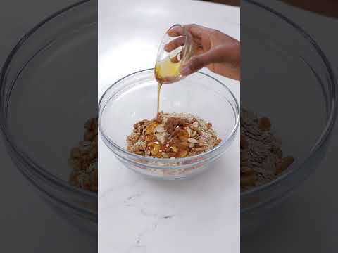 Granola recipe for Sweet-tooth like me #recipe #youtubeshorts