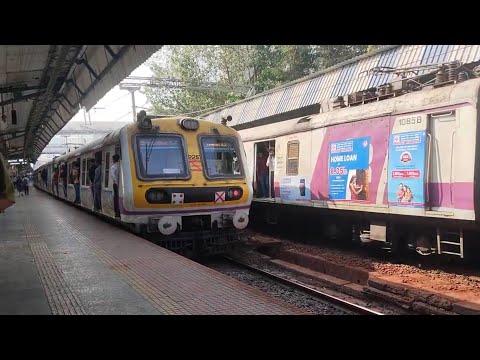 local train Mumbai video live in the Vikhroli railway station | Mumbai local trains video #train