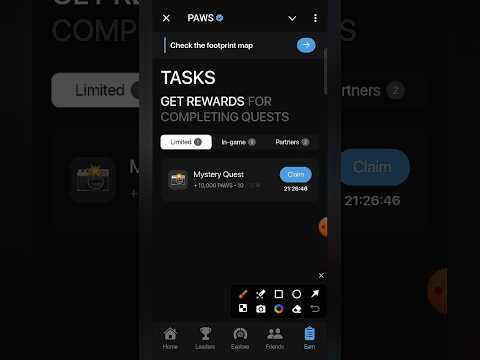 PAWS new task | Mystery Quest | #paws #newtask #mysteryquest #available #howto #claim #process #FREE
