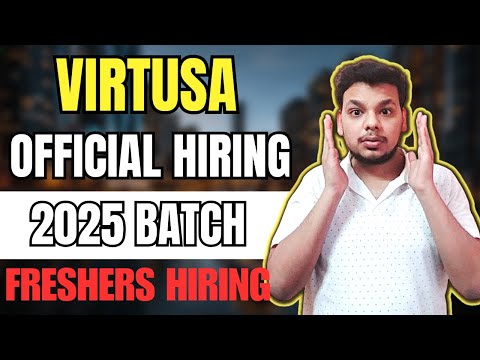 Urgent Virtusa Hiring for 2025 Batch | OFF Campus Drive