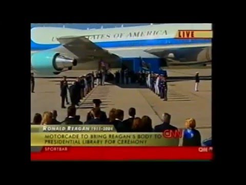 President Reagan casket - Arrival Ceremonies in Californian June 11, 2004