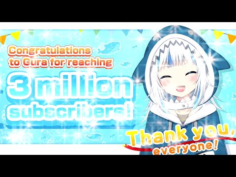 Gura 3M Subscribe CELEBRATION!! | Gura's BGM(MicroMaple Remix) | 《Gawr Gura》