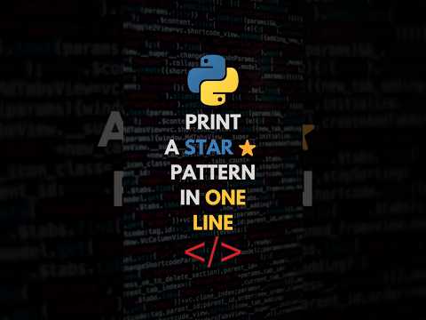 Python Trick: Print Pattern In Just One Line! ⭐ #pythontips #python #pattern #learnpython #code