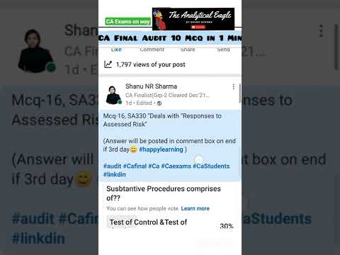 CA Final Mcq Audit 11-20| Conceptual Mcq #shorts #caexams