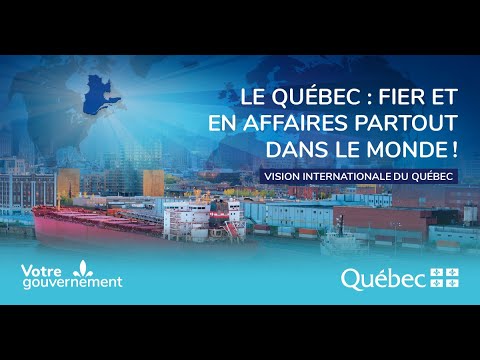 Dévoilement de la Vision internationale du Québec avec la ministre Mme Nadine Girault.