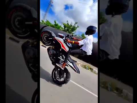 #Ktm Duke 200 #Wheelie #stunt   Whatsapp #status #YouTube shorts 🔥🙏😱 #shorts