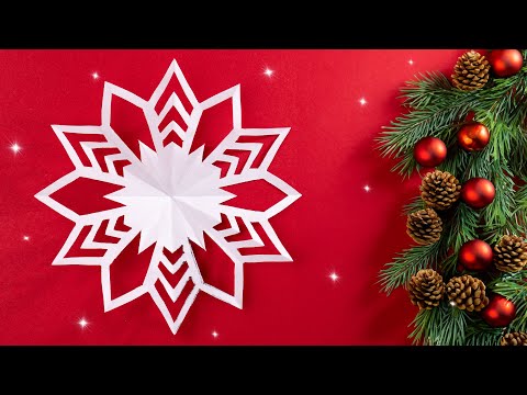 How to Cut a Beautiful Christmas or New Year Snowflake in 5 Minutes | Easy Paper Craft Tutorial