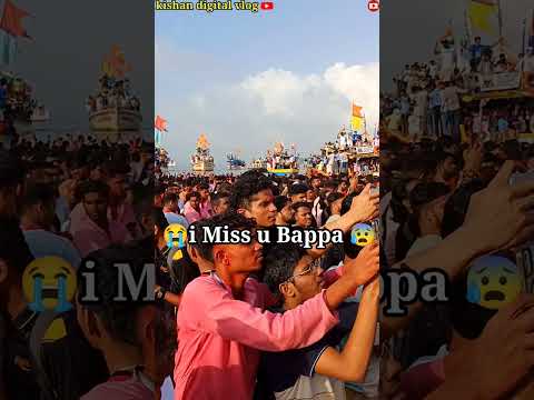 I Miss u Bappa || Lalabaugcha Raja Visarjan 2024 || Mumbai Ganpati visarjan girgaon Chowpatty Viral