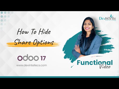 How To Hide Share Options Via Sales Module | Sale Hide Button in odoo