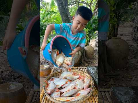 Yummy red tail fish cooking