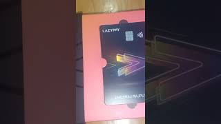 lazypay credit card Unboxing #short #creditcard #unboxing