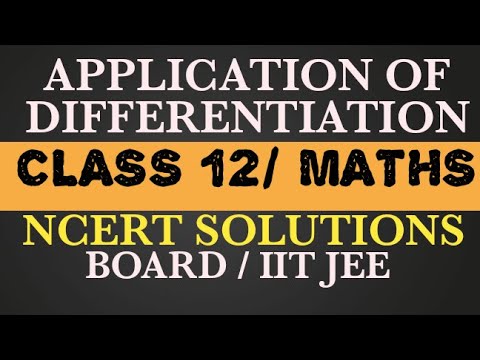 12/MATHEMATICS / CH 6/ EX 6.1/ APPLICATION OF DERIVATIVES