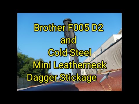 (1501) Brother F005 D2 ⚔️ Cold Steel Leatherneck Dagger 🗡 Stickage