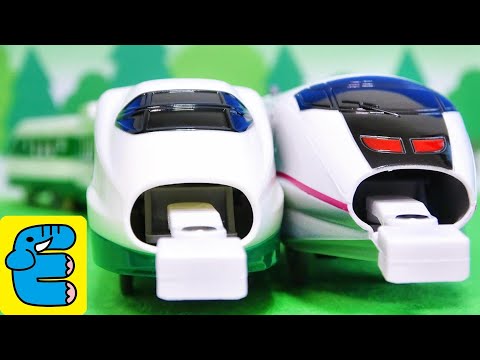 Plarail Series 200 Color Shinkansen (Series E2) & Series E3 Shinkansen Komachi Double Set [Eng Subs]