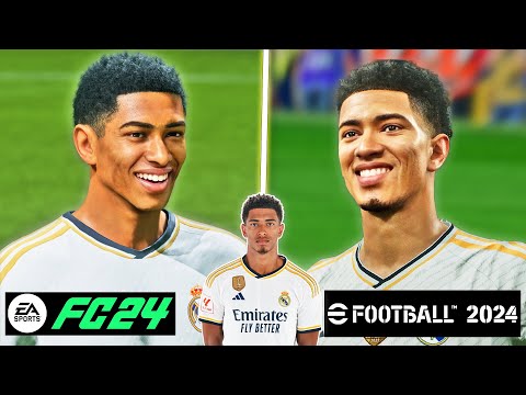 EA SPORTS FC 24 vs eFootball 2024 - Real Madrid Player Faces vs Real Life | Fujimarupes