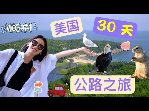 【美国30天公路之旅VLOG#1】第一露营遇到倾盆大雨｜龙虾太好吃了｜沿着裸露的悬崖徒步｜罗得岛州，阿卡迪亚国家公园，波斯顿