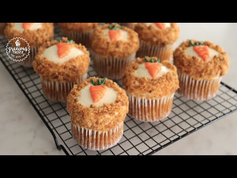 Adorable Eggless Moist Carrot Cupcakes for Easter