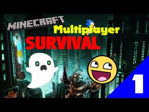 Minecraft Survival Multiplayer: Part 1 -Let's make Rapture!- (With Awesome-Face Gaming)