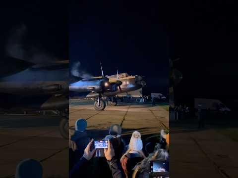 Avro Lancaster start-up at night