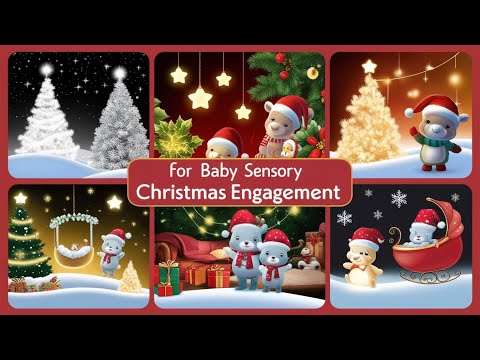 Christmas Baby Sensory Lullaby - High Contrast Animation for Sleepy Time & Relaxation