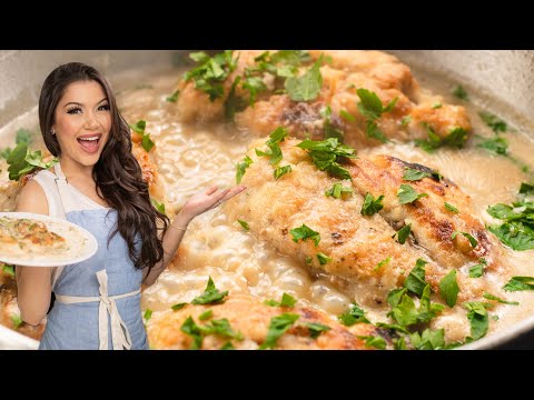 CREAMY GARLIC CHICKEN EASY DINNER RECIPE