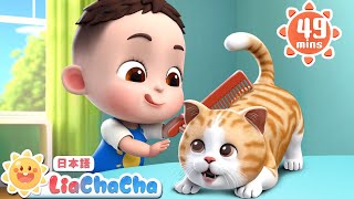 ねこちゃんが　かぜひいちゃった | 子どもの歌メドレー | 子供の歌 | 童謡 | リアとチャチャ | LiaChaCha