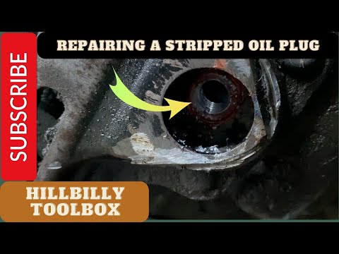 Honda Fourtrax 300 - Repairing a stripped oil plug TRX300 TRX300FW