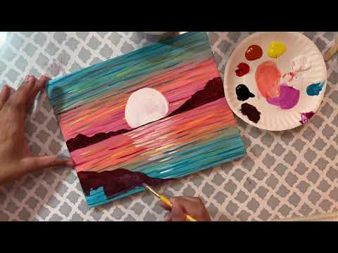 Soothing and Relaxing Painting Demo / Acrylic Painting Relaxing tutorial - #4