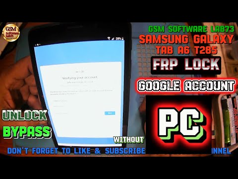 Samsung Tab A6 T285 FRP Bypass|Samsung Tab A6 Google Account Unlock|Without PC