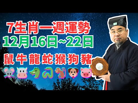 命理測算：鼠牛龍蛇猴狗豬，7個生肖一週運勢（12月16日至22日）內含吉凶日，必看！ #生肖運程 #生肖運勢 #屬相運勢 #屬相運程