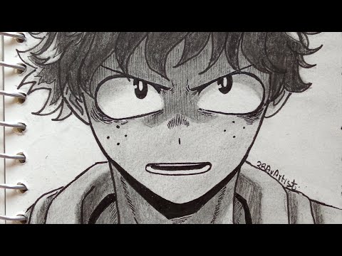 How to draw izuku midoriya (from my hero academia)|2ba vArtist (anime sketch)