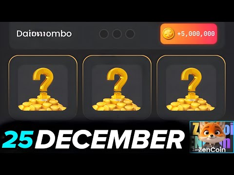 Zen coin daily combo 25 December | Zen coin today combo cards 25 December | Zen coin airdrop