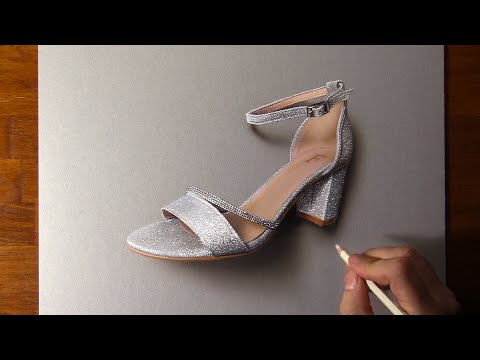 How to draw a glitter shoe ✨ - Time Lapse (long version)