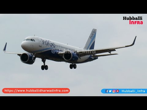 Hubli to Delhi flight: Landing and Takeoff at Hubballi Airport