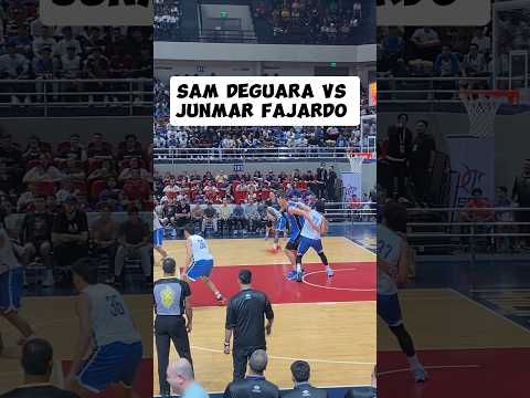 Gitgitan sa pagitan ng dalawang higante Sam Deguara vs Junmar Fajardo #pba #gilaspilipinas #gilas