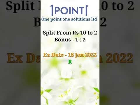 One point one solutions ltd bonus & split ek sath🤑 | #nifty  #stockmarket #bonusstocks