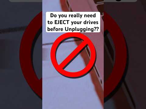 Do you really need to EJECT your drives before UNPLUGGING???