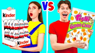 Gummy Egg vs Chocolate Egg vs Real Egg Challenge | Fantastic Food Hacks by FUN FOOD