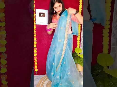 organza saree draping / How To Drape Organza saree | #saree #organzasareedrping #sareedrapping