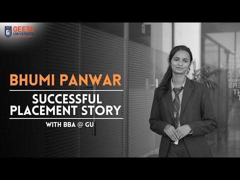 How Bhumi Panwar Achieved Placement Success Through Geeta University’s Campus Placement | #success