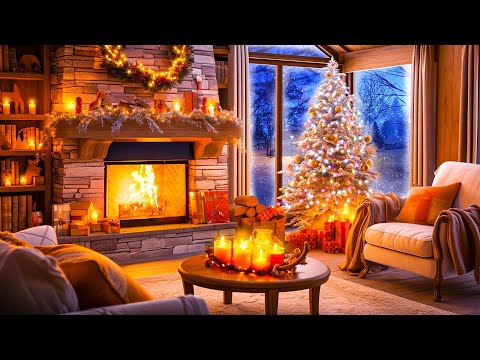 Best Classic Christmas Music With Fireplace 🎄Christmas Living Room Fireplace 🔥 Christmas Carols 2024