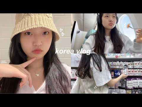 KOREA VLOG☁️: shopping in gangnam, business class plane ride, eating good & cute haul