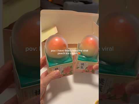 pov: I have finally tried the VIRAL peach ice cream 🍑#food #viral